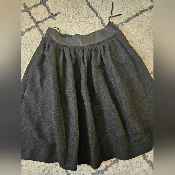 Nisiss wool midi length skirt with genuine leather accents s/m - Picture 1 of 8